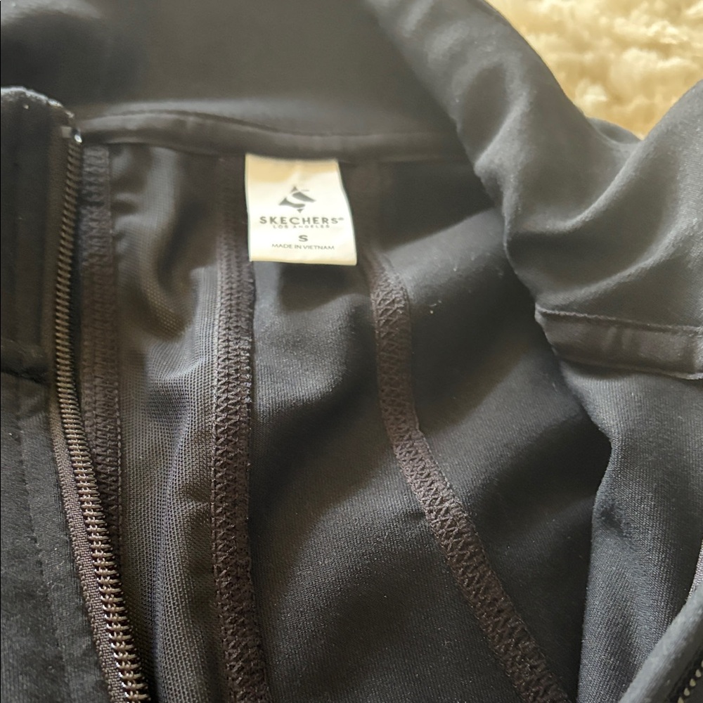 Skechers Charcoal Zip-Up Jacket w/sheer upper back section